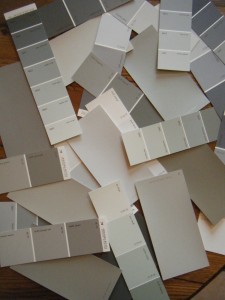 gray paint samples