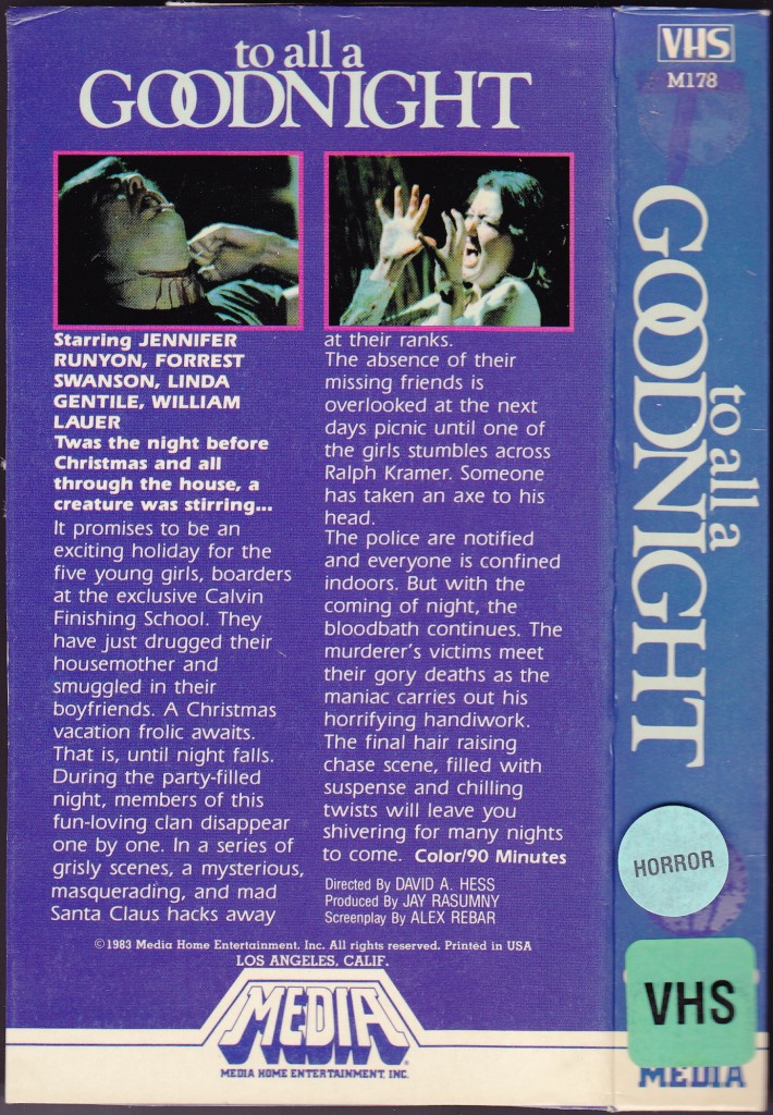 To All a Goodnight back