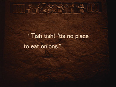I always pick the worst places to eat onions.
