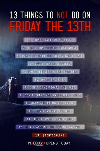 Check Out Insidious: Chapter 2's "Eat a Dick, Triskaidekaphobia!" Poster