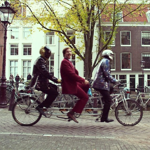 Ron Burgundy and Daft Punk Go Dutch